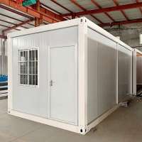 Living Quarters steel and glass 20Ft Portable Folding Container Houses for Toilet